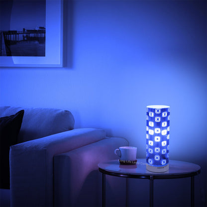 Mirror Chrome Cylinder Desk Lamp 3D Window Effect Glass Bedside and Table Lamp - Energy Light Bulbs - Free delivery on all orders