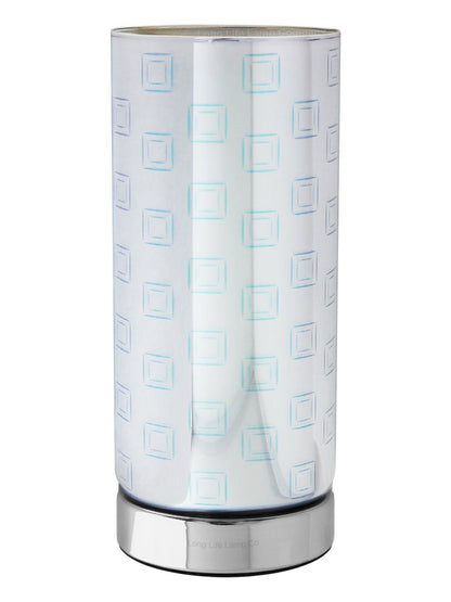 Mirror Chrome Cylinder Desk Lamp 3D Window Effect Glass Bedside and Table Lamp CL002 - Free delivery on all orders