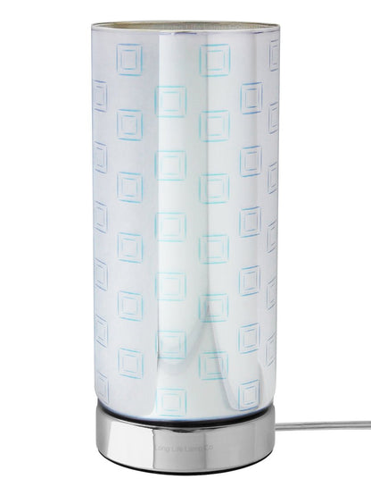 Mirror Chrome Cylinder Desk Lamp 3D Window Effect Glass Bedside and Table Lamp CL002 - Free delivery on all orders