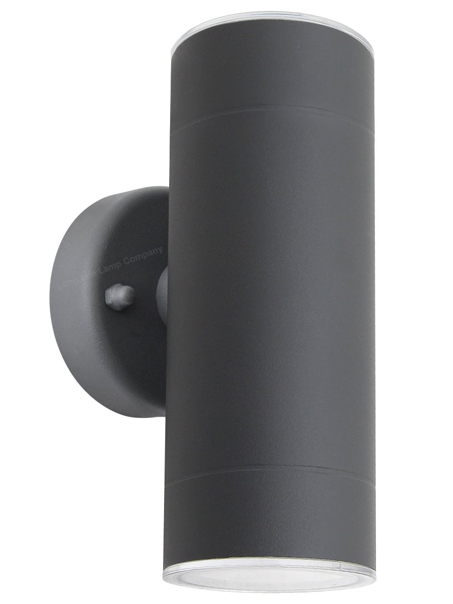 Modern 11W LED Double Outdoor Wall Light Black Warm White - Energy Light Bulbs - Free delivery on all orders