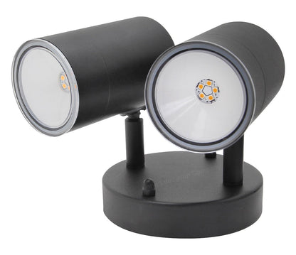 Modern 11W LED Outdoor Twin Garden Wall Light Black Warm White - Energy Light Bulbs - Free delivery on all orders