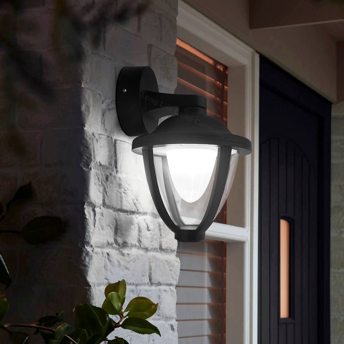 Modern 12W Black LED Outdoor Wall Light Cool White Garden Light - Energy Light Bulbs - Free delivery on all orders