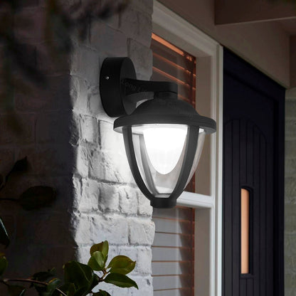 Modern 12W Black LED Outdoor Wall Light Cool White Garden Light - Energy Light Bulbs - Free delivery on all orders