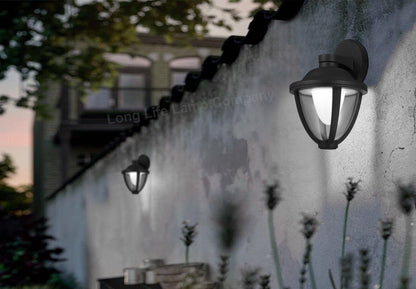Modern 12W Black LED Outdoor Wall Light Cool White Garden Light - Energy Light Bulbs - Free delivery on all orders