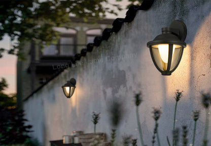Modern 12W Black LED Outdoor Wall Light Warm White Garden Light - Energy Light Bulbs - Free delivery on all orders