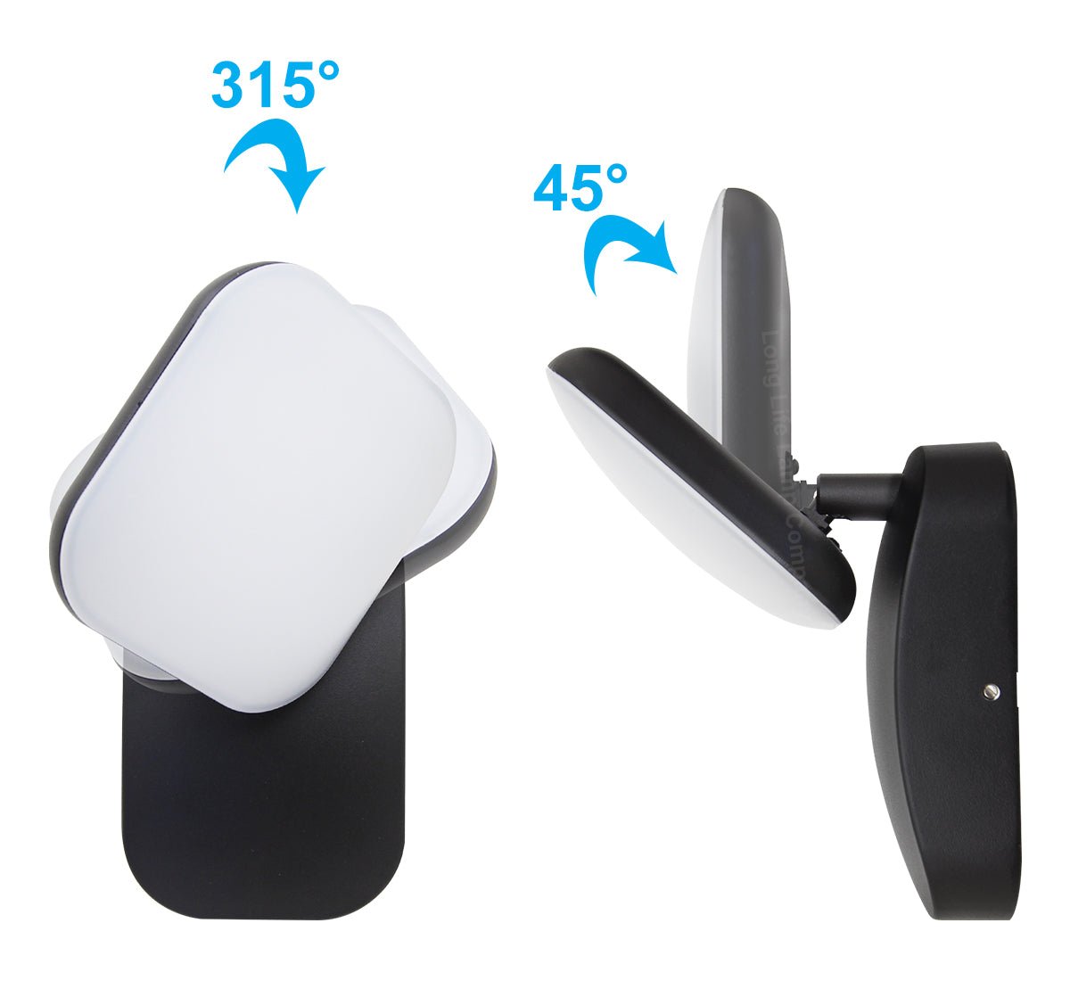 Modern 12W LED Black Outdoor Wall Light Adjustable Cool White - Energy Light Bulbs - Free delivery on all orders