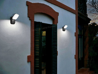 Modern 12W LED Black Outdoor Wall Light Adjustable Cool White - Energy Light Bulbs - Free delivery on all orders