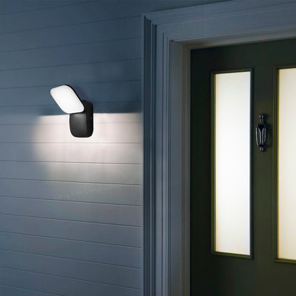 Modern 12W LED Black Outdoor Wall Light Adjustable Cool White - Energy Light Bulbs - Free delivery on all orders