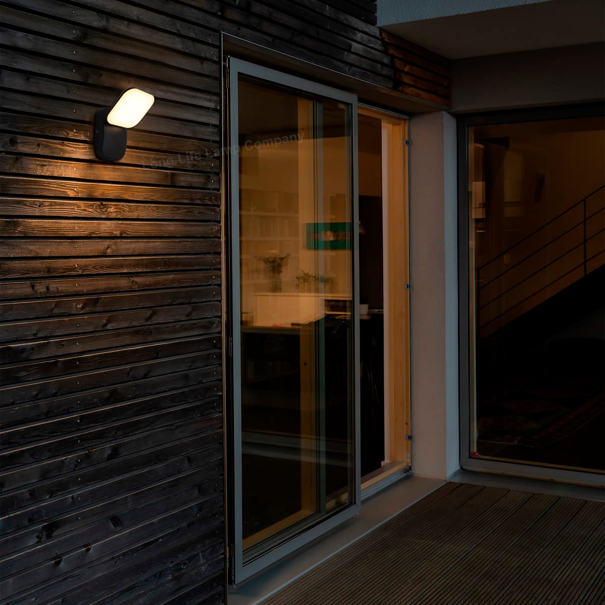 Modern 12W LED Black Outdoor Wall Light Adjustable Warm White - Energy Light Bulbs - Free delivery on all orders