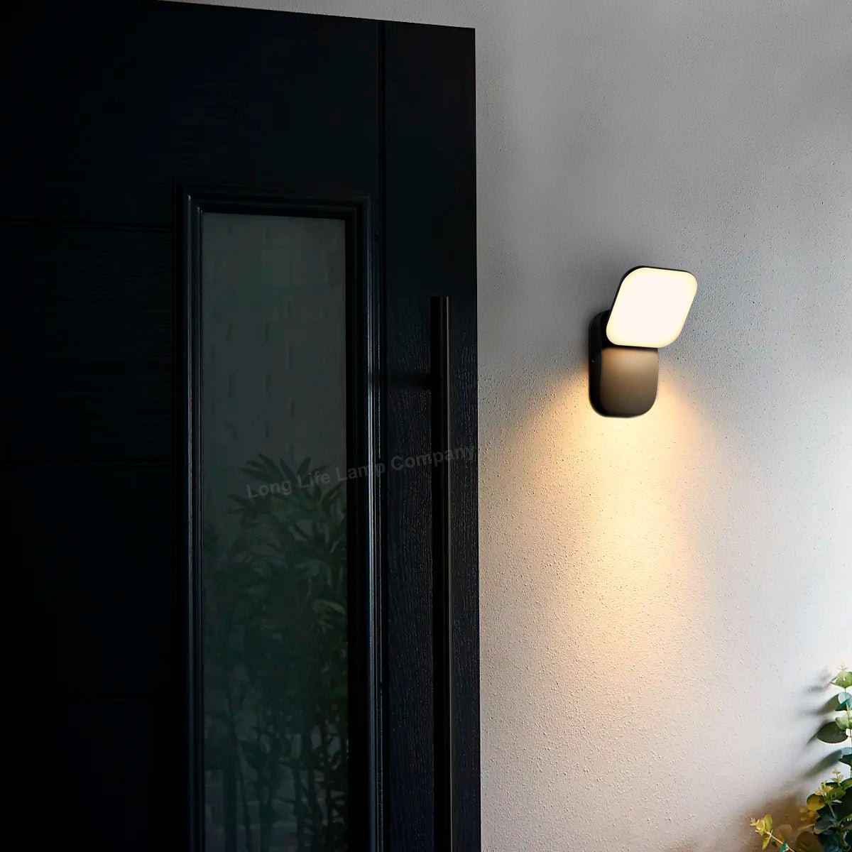Modern 12W LED Black Outdoor Wall Light Adjustable Warm White - Energy Light Bulbs - Free delivery on all orders