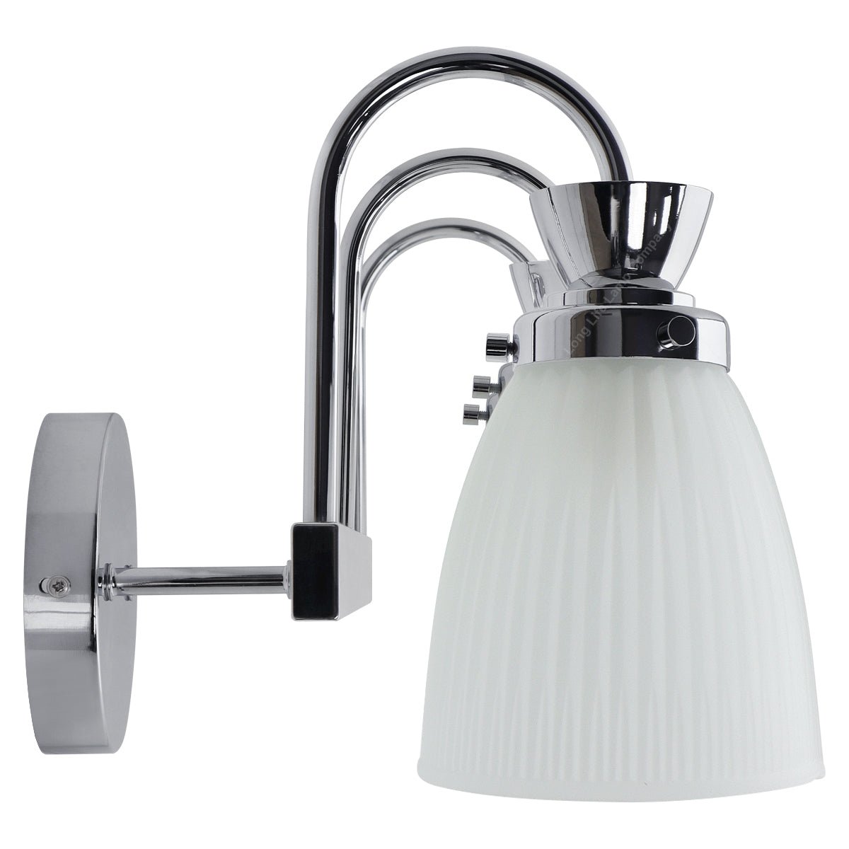 Modern 3 Bathroom Wall Light Chrome IP44 Frosted Glass With G9 LED 5w Warm White - Energy Light Bulbs - Free delivery on all orders