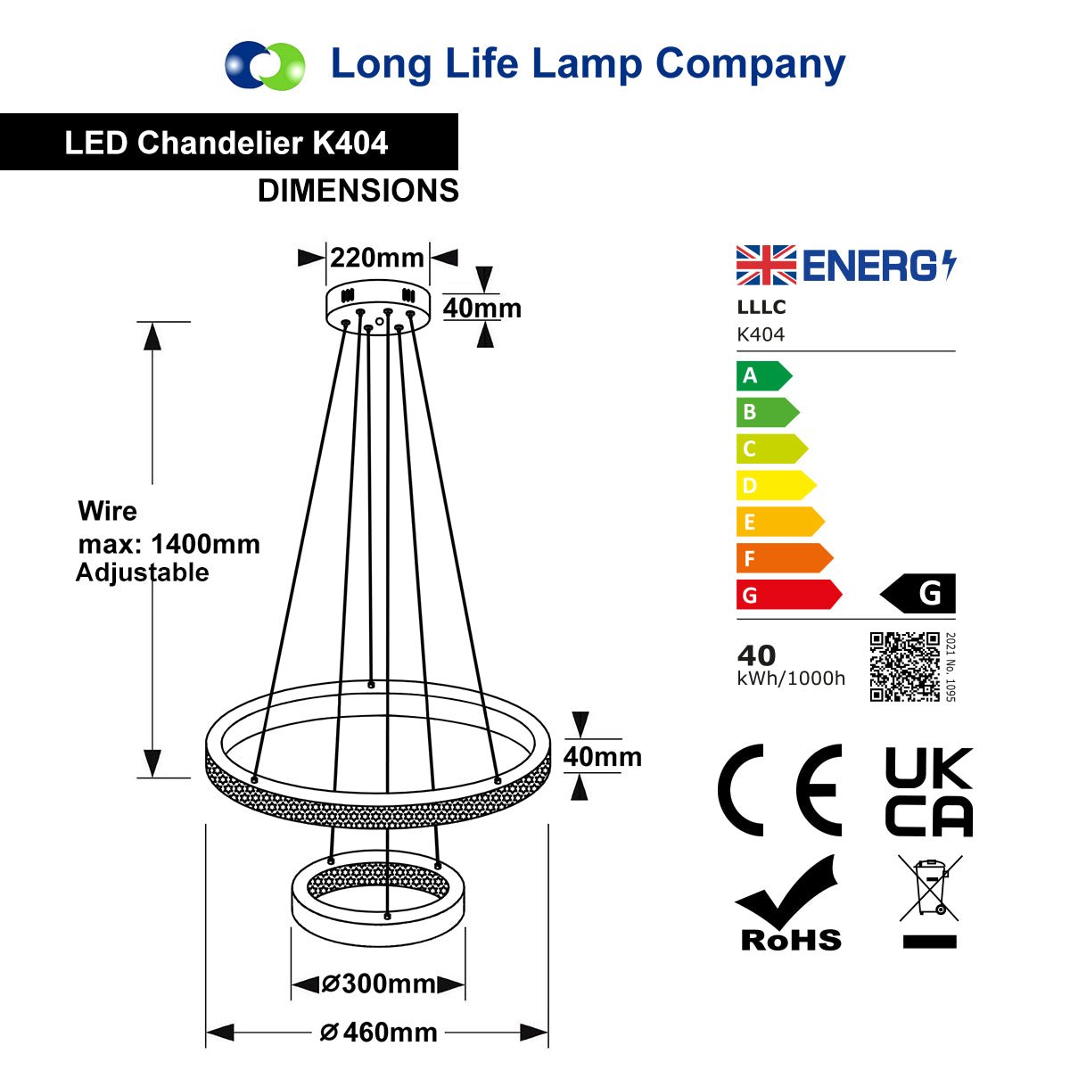 Modern 40W LED 2 Ring Ceiling Pendant Light Gold Round Chandelier 3 CCT K404 - Free delivery on all orders