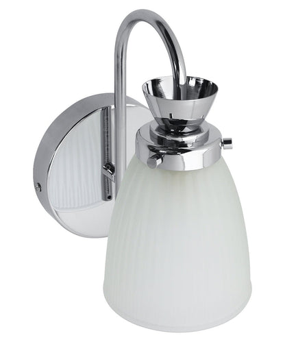 Modern Bathroom Wall Light Chrome IP44 Frosted Glass with G9 LED 5w Warm White - Energy Light Bulbs - Free delivery on all orders