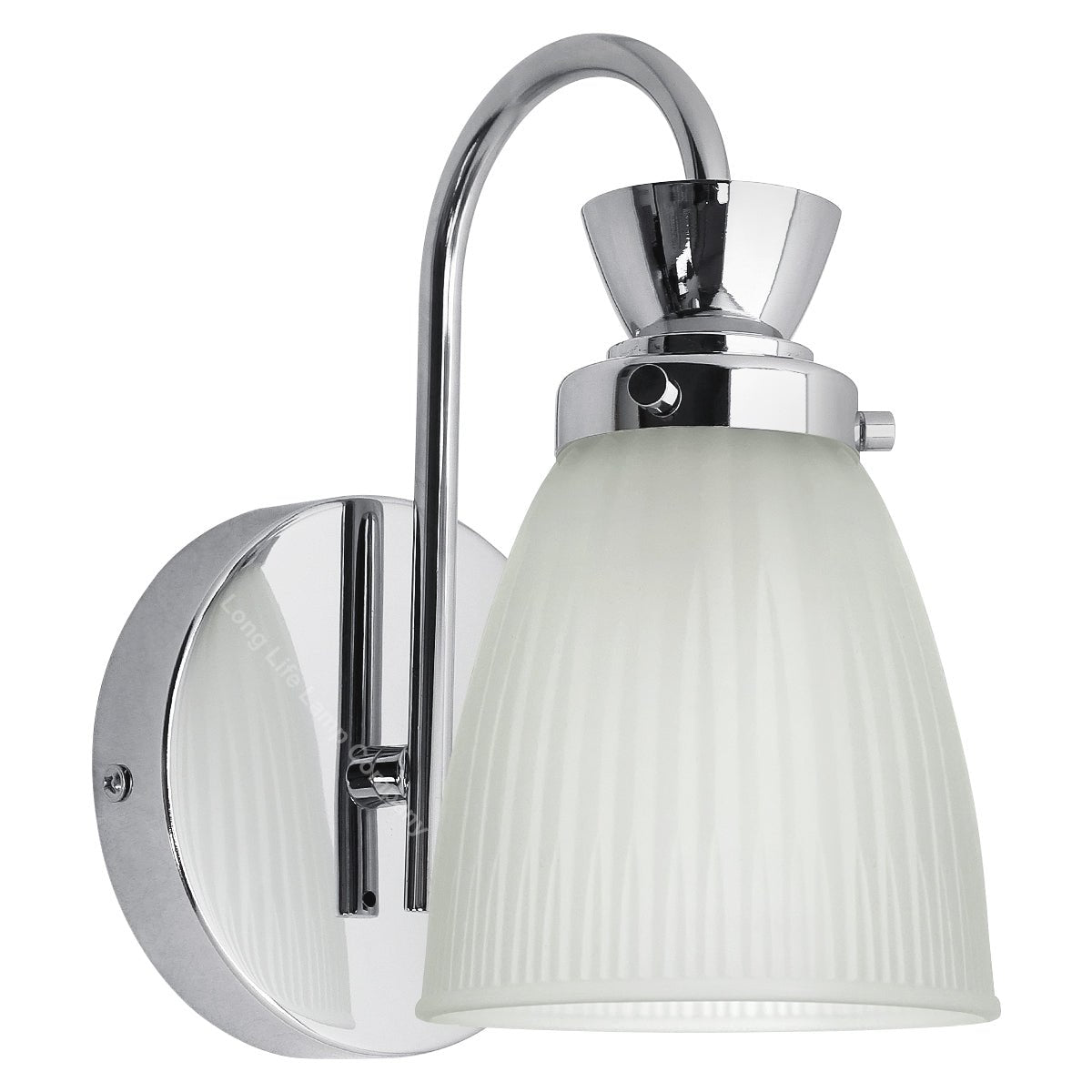 Modern Bathroom Wall Light Chrome IP44 Frosted Glass with G9 LED 5w Warm White - Energy Light Bulbs - Free delivery on all orders