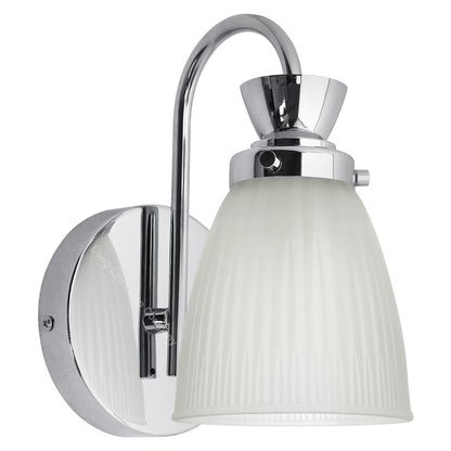 Modern Bathroom Wall Light Chrome IP44 Frosted Glass with G9 LED 5w Warm White - Energy Light Bulbs - Free delivery on all orders