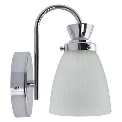 Modern Bathroom Wall Light Chrome IP44 Frosted Glass with G9 LED 5w Warm White - Energy Light Bulbs - Free delivery on all orders