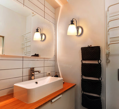 Modern Bathroom Wall Light Chrome IP44 Frosted Glass with G9 LED 5w Warm White - Energy Light Bulbs - Free delivery on all orders