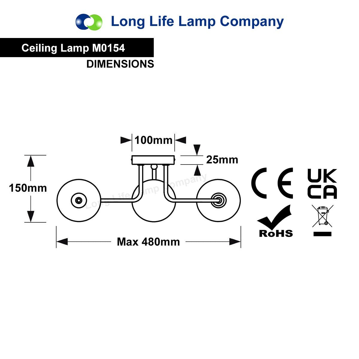 Modern Black 3 Way Spot Flush Ceiling Light with 3 x G9 5W CW - Energy Light Bulbs - Free delivery on all orders