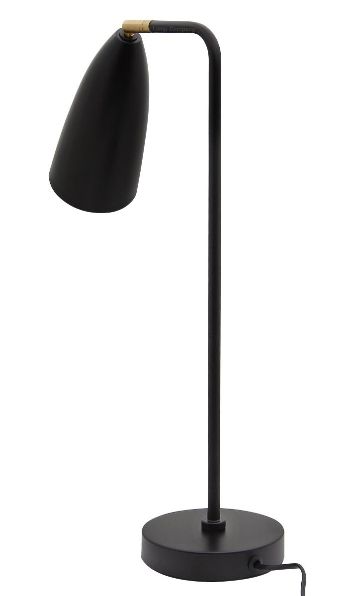 Modern Black Metal Table Lamp Adjustable Scone Shade Brass Joint - Energy Light Bulbs - Free delivery on all orders