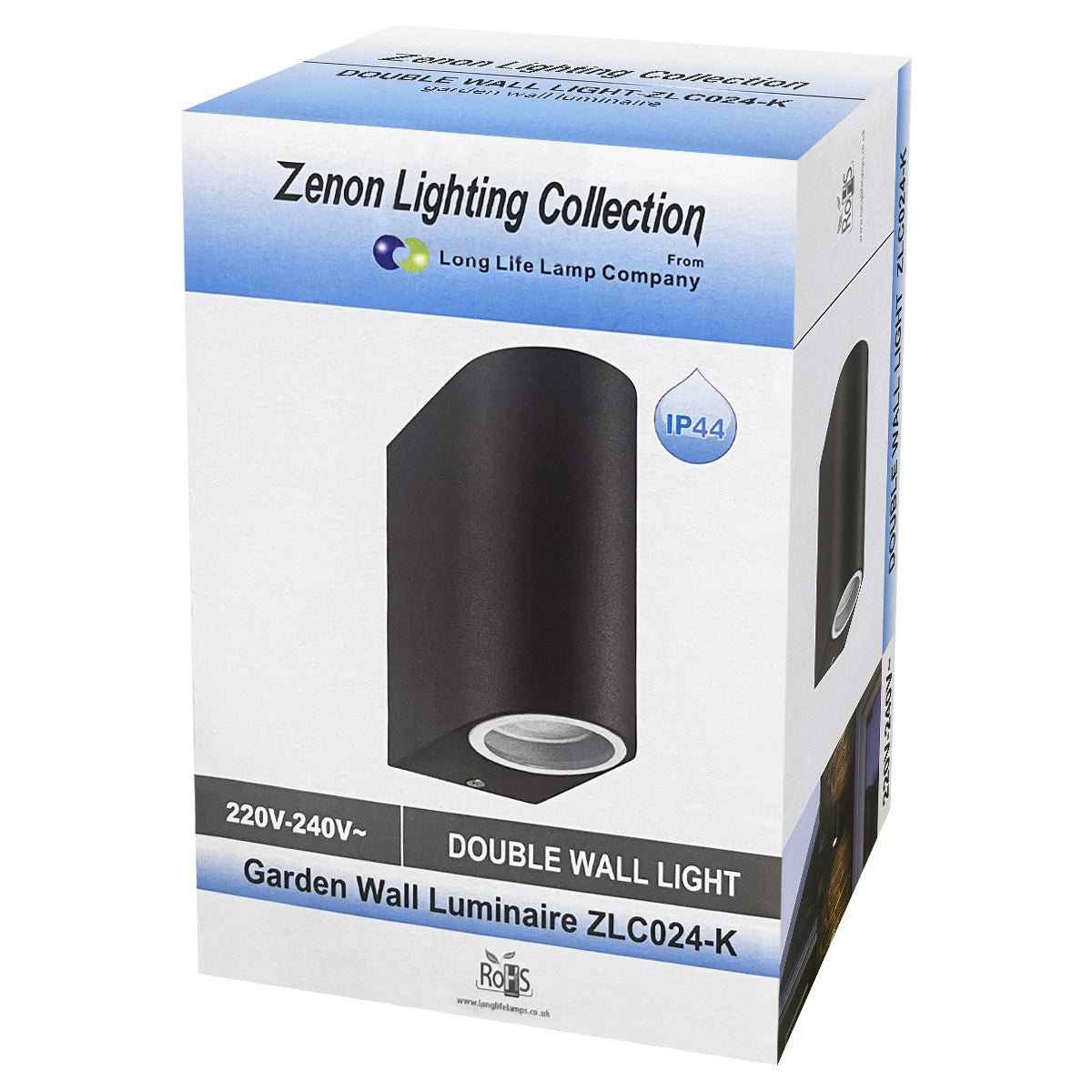 Modern Black Outdoor Wall Light Up Down Garden luminare - Energy Light Bulbs - Free delivery on all orders