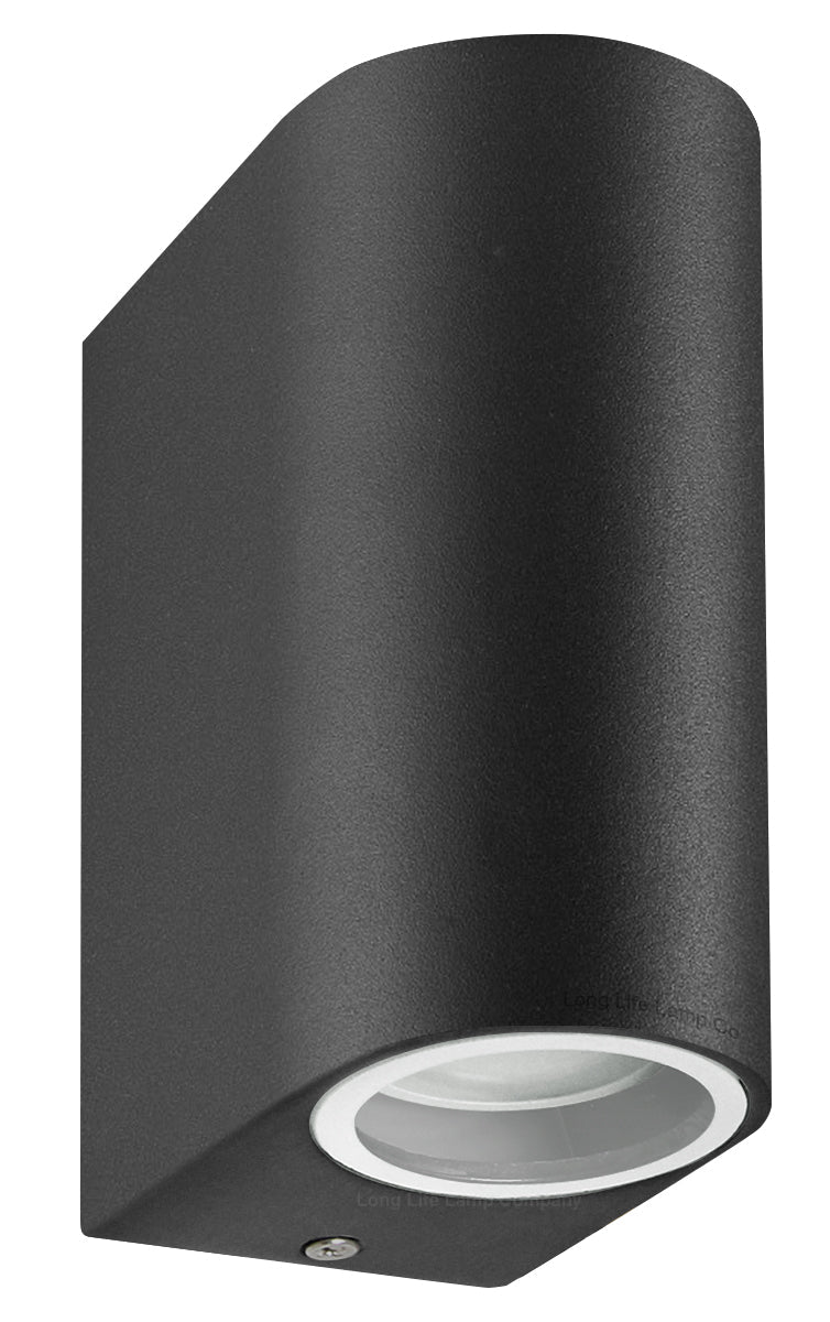 Modern Black Outdoor Wall Light Up Down Garden luminare - Energy Light Bulbs - Free delivery on all orders