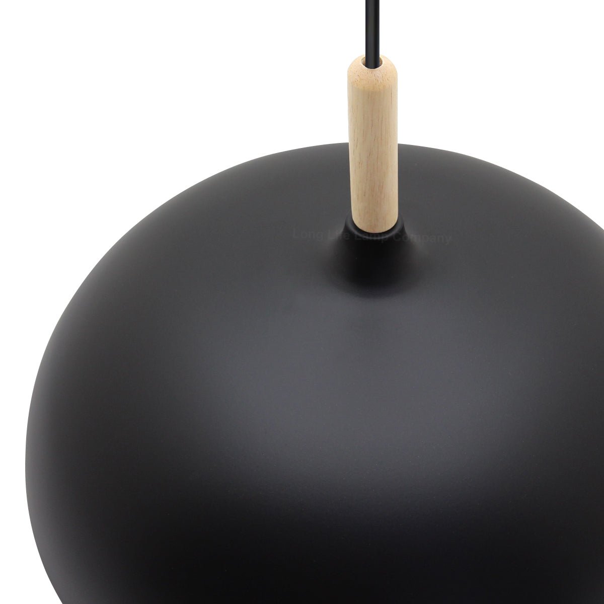 Modern Black Pendant Light Shade Dome Metal Wooden Nordic Kitchen Island Ceiling Lights - Energy Light Bulbs - Free delivery on all orders