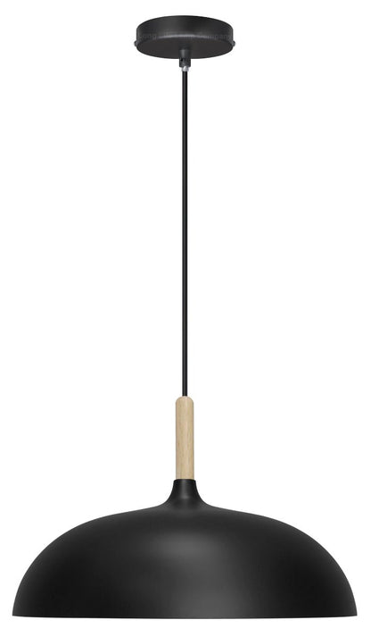 Modern Black Pendant Light Shade Dome Metal Wooden Nordic Kitchen Island Ceiling Lights - Energy Light Bulbs - Free delivery on all orders