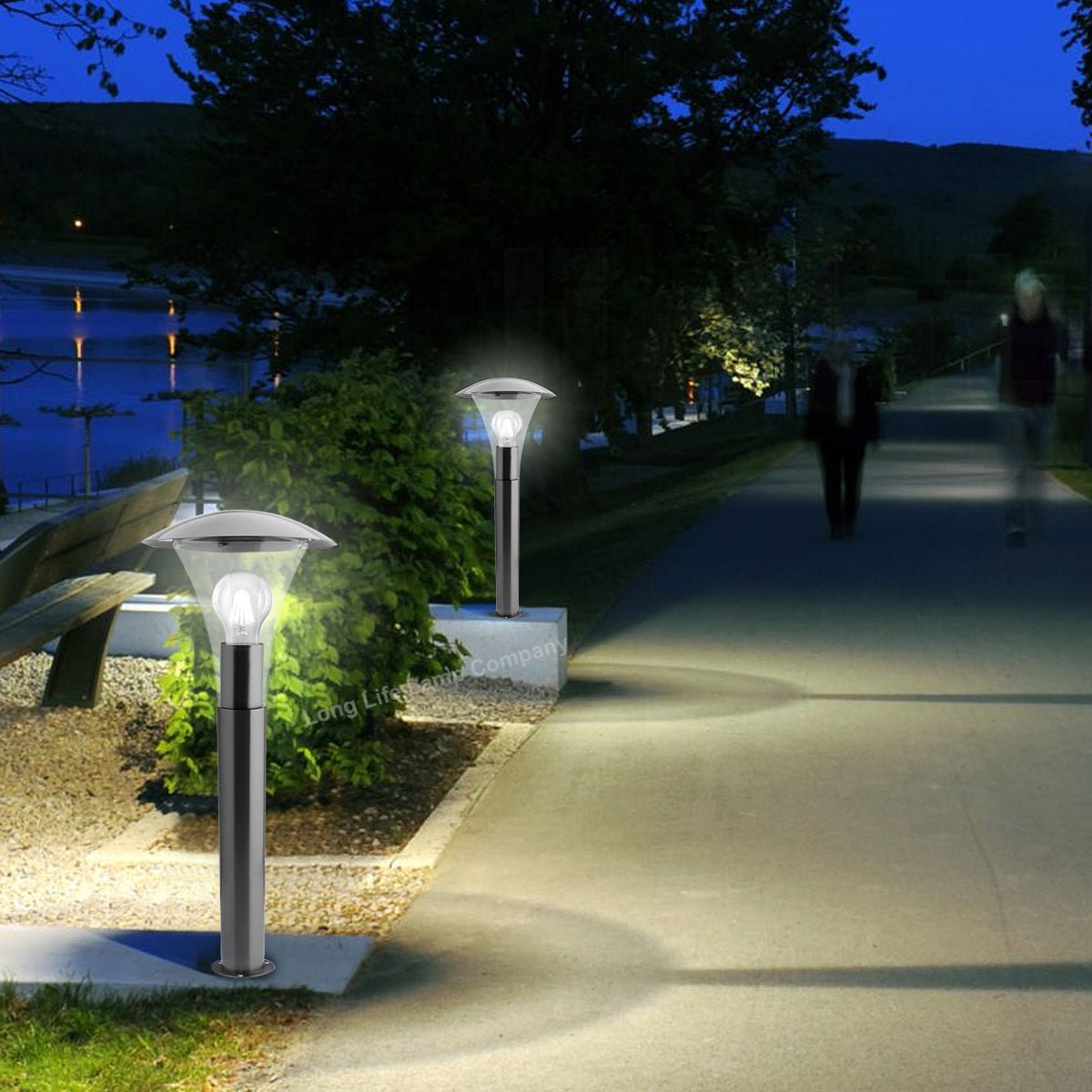 Modern Bollard Garden Lamp Post Stainless Steel Outdoor Light - Energy Light Bulbs - Free delivery on all orders