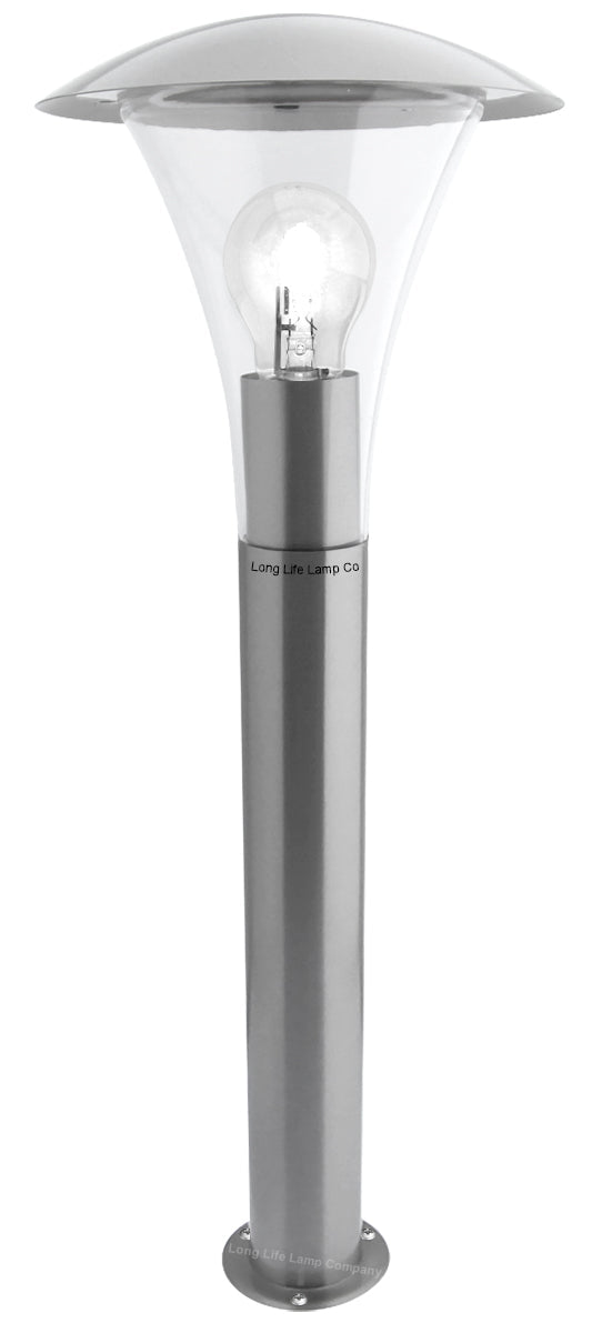 Modern Bollard Garden Lamp Post Stainless Steel Outdoor Light - Energy Light Bulbs - Free delivery on all orders