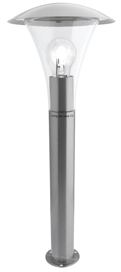 Modern Bollard Garden Lamp Post Stainless Steel Outdoor Light - Energy Light Bulbs - Free delivery on all orders