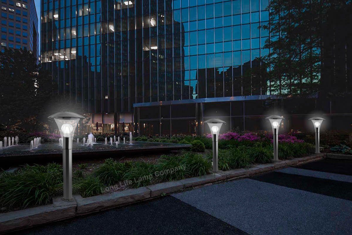 Modern Bollard Garden Lamp Post Stainless Steel Outdoor Light - Energy Light Bulbs - Free delivery on all orders
