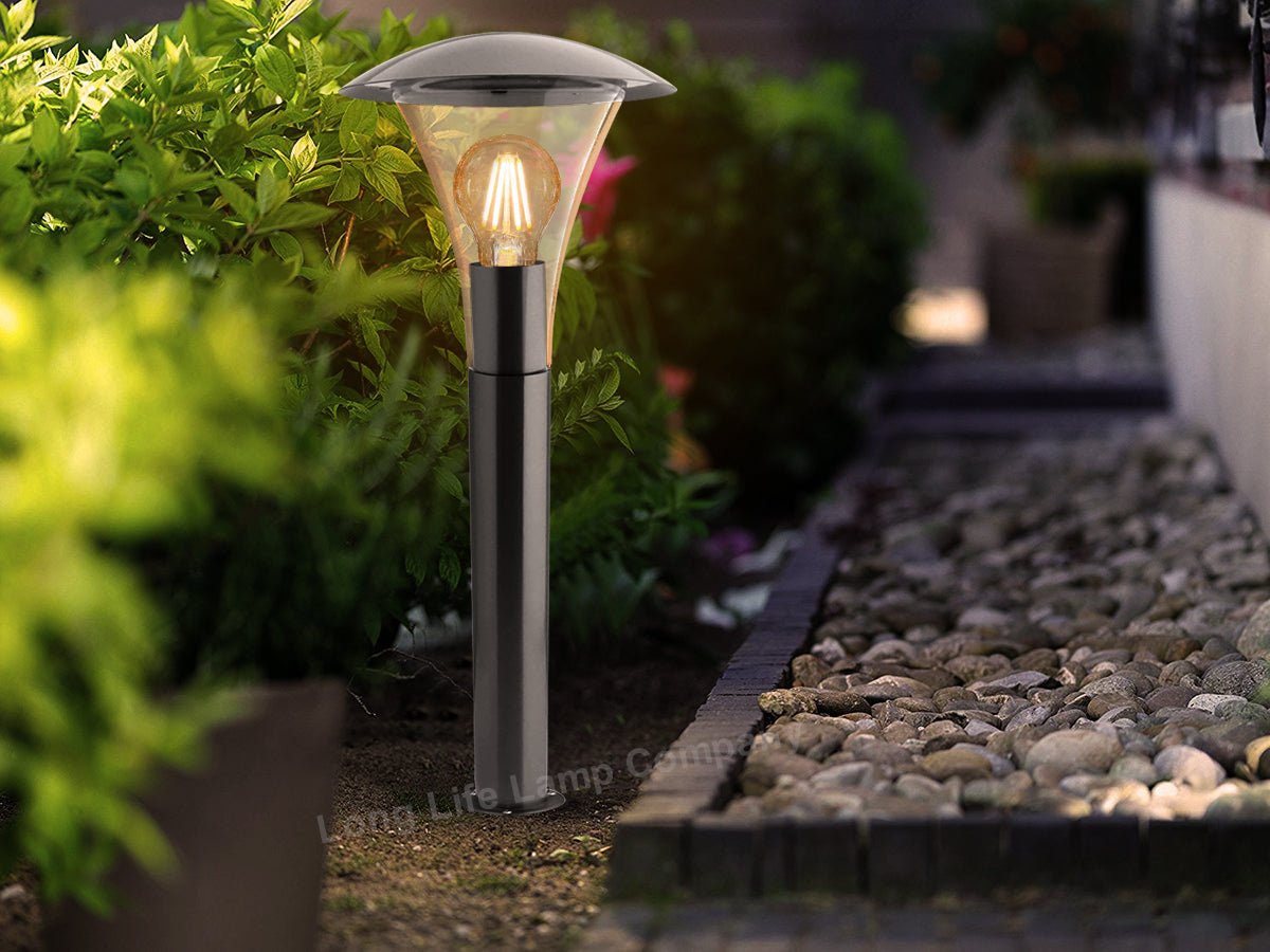 Modern Bollard Garden Lamp Post Stainless Steel Outdoor Light - Energy Light Bulbs - Free delivery on all orders