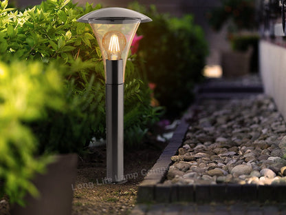 Modern Bollard Garden Lamp Post Stainless Steel Outdoor Light - Energy Light Bulbs - Free delivery on all orders