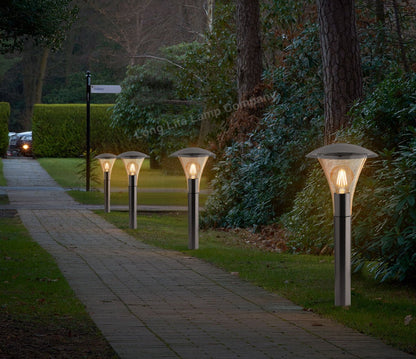 Modern Bollard Garden Lamp Post Stainless Steel Outdoor Light - Energy Light Bulbs - Free delivery on all orders