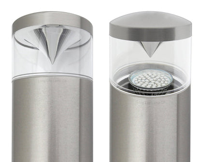 Modern Bollard Post Light Stainless Steel ZLC075 with LED GU10 Red Blue Green Amber RGB - Free delivery on all orders