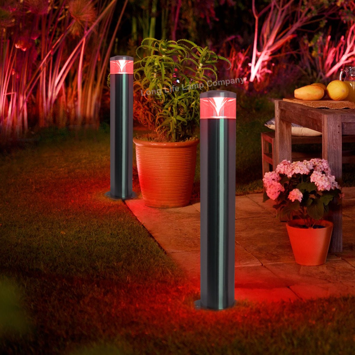 Modern Bollard Post Light Stainless Steel ZLC075 with LED GU10 Red Blue Green Amber RGB - Free delivery on all orders