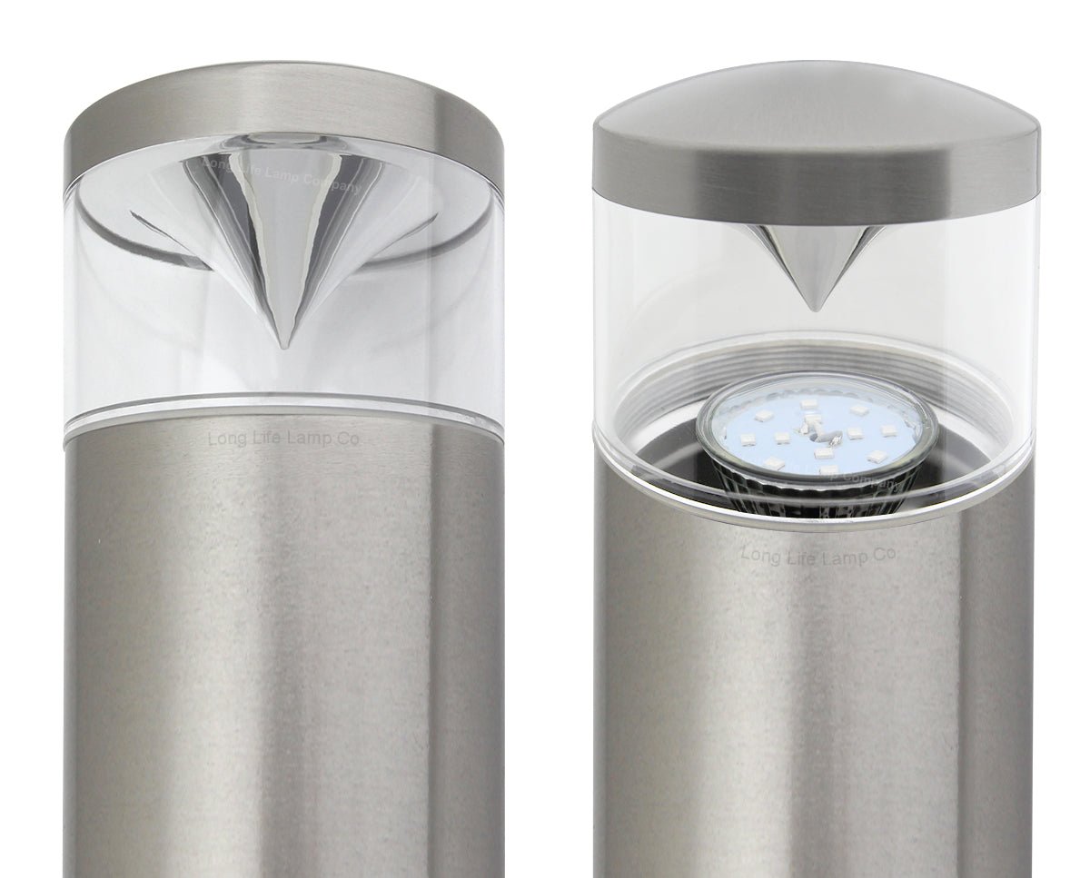 Modern Bollard Post Light Stainless Steel ZLC075 with LED GU10 Red Blue Green Amber RGB - Free delivery on all orders