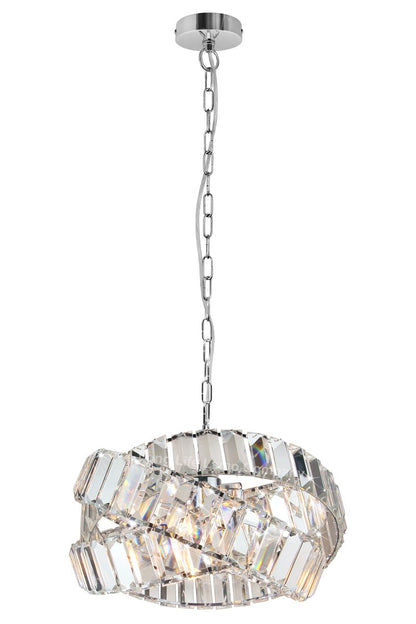 Modern Ceiling Crystal Chandelier Pendant Light Chrome Fixture Glass 3 Rings - Energy Light Bulbs - Free delivery on all orders