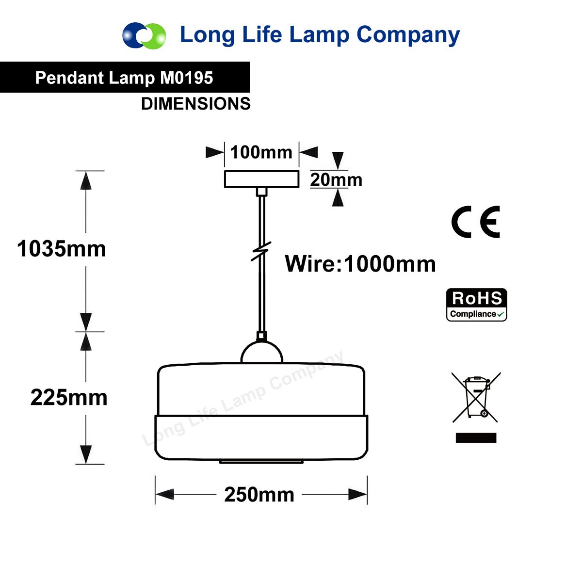 Modern Ceiling Glass Pendant Light M0195 - Energy Light Bulbs - Free delivery on all orders
