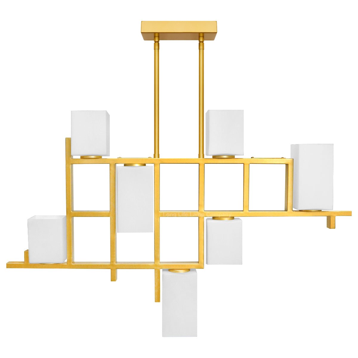 Modern Ceiling Gold Cluster Pendant Light Square Lamp Shades Frosted Glass With G9 LED - Energy Light Bulbs - Free delivery on all orders