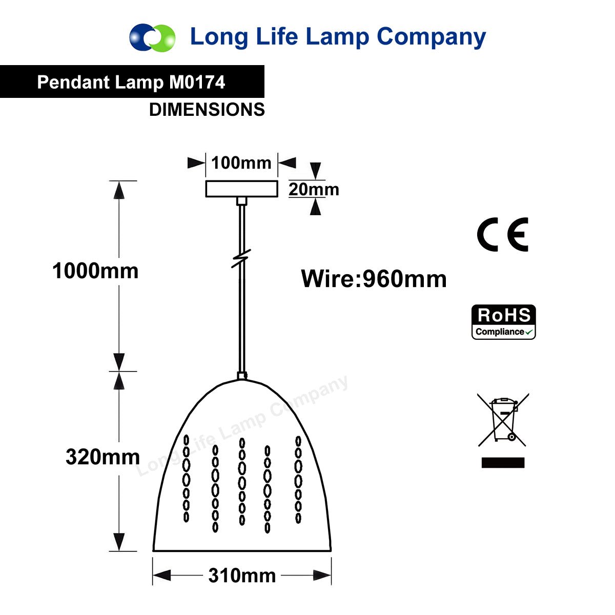 Modern Ceiling Grey Pendant Light M0174 - Energy Light Bulbs - Free delivery on all orders