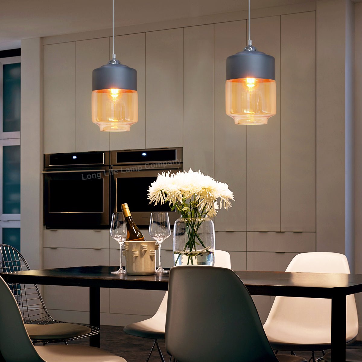 Modern Ceiling Hanging Glass Pendant Light M0193 - Energy Light Bulbs - Free delivery on all orders