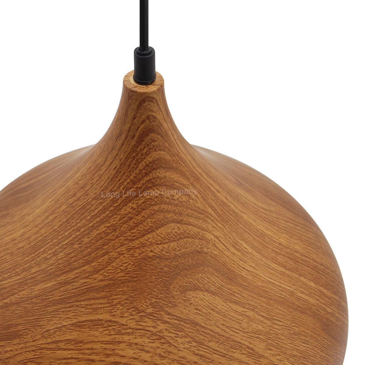 Modern Ceiling Pendant Dome Metal Wood Grain Finish Light - Energy Light Bulbs - Free delivery on all orders