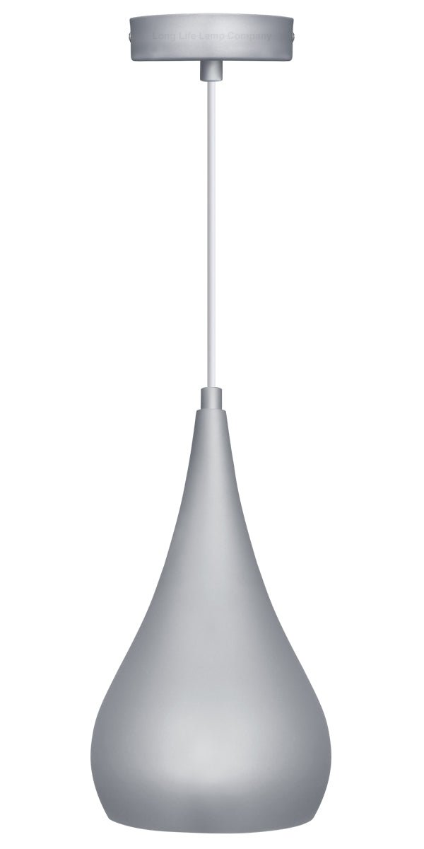 Modern Ceiling Pendant Droplet Light Shade Grey Finish Fine Metal - Energy Light Bulbs - Free delivery on all orders