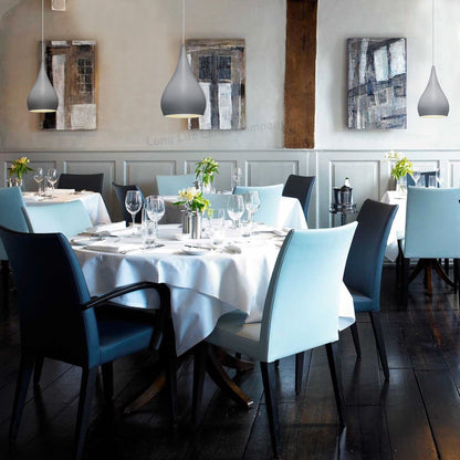 Modern Ceiling Pendant Droplet Light Shade Grey Finish Fine Metal - Energy Light Bulbs - Free delivery on all orders