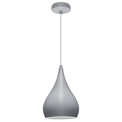 Modern Ceiling Pendant Droplet Light Shade Grey Finish Fine Metal - Energy Light Bulbs - Free delivery on all orders