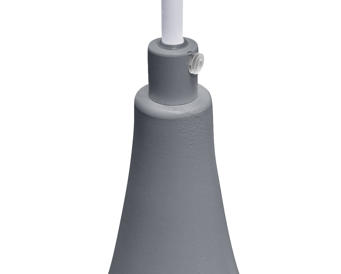 Modern Ceiling Pendant Droplet Light Shade Grey Finish Fine Metal - Energy Light Bulbs - Free delivery on all orders