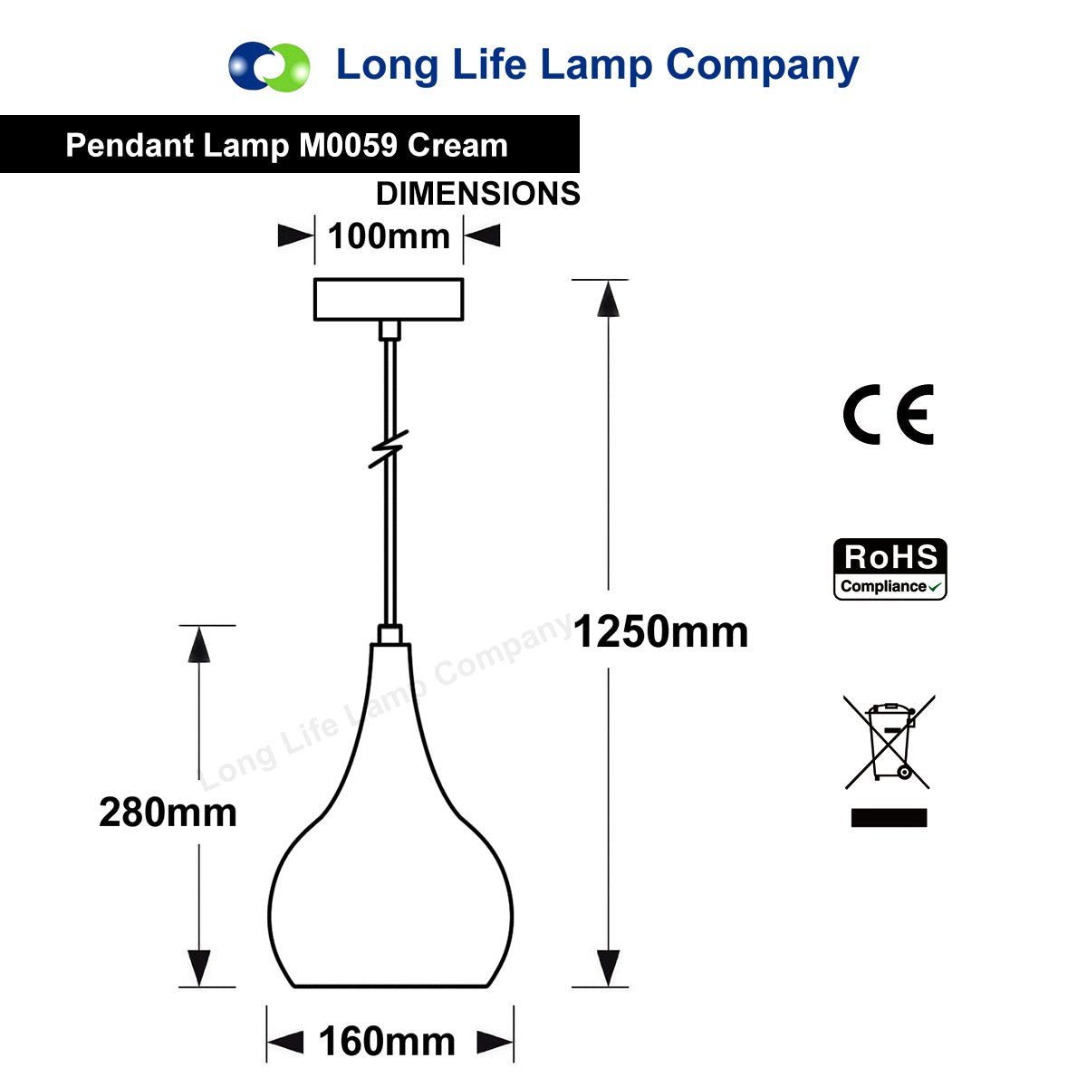 Modern Ceiling Pendant Droplet Light Shade White Finish Fine Metal - Energy Light Bulbs - Free delivery on all orders