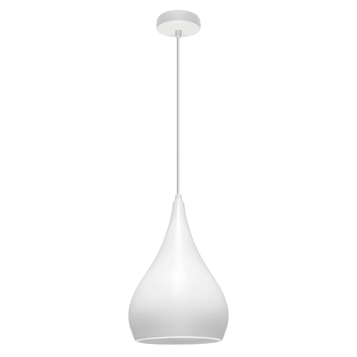 Modern Ceiling Pendant Droplet Light Shade White Finish Fine Metal - Energy Light Bulbs - Free delivery on all orders