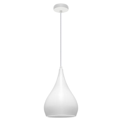 Modern Ceiling Pendant Droplet Light Shade White Finish Fine Metal - Energy Light Bulbs - Free delivery on all orders